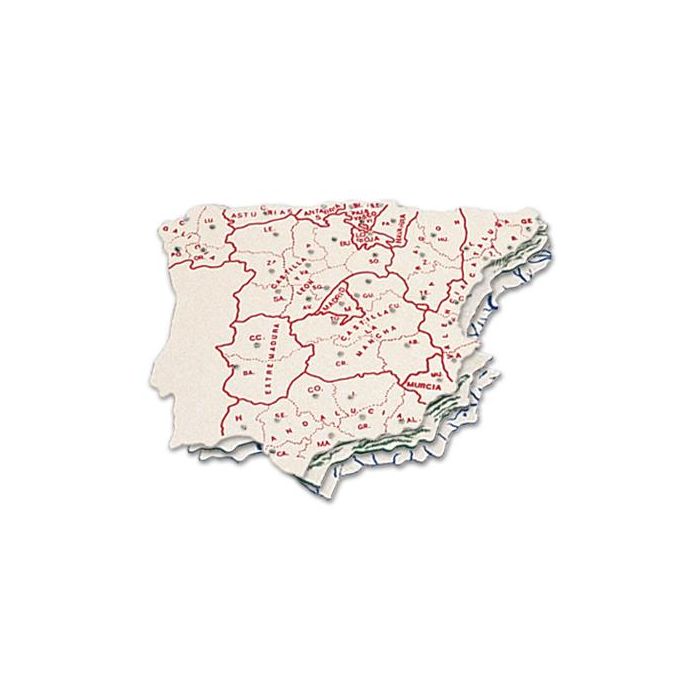 Plantilla Liderpapel Mapa España Plastico 15x12,5 cm Bolsa De 3 Unidades