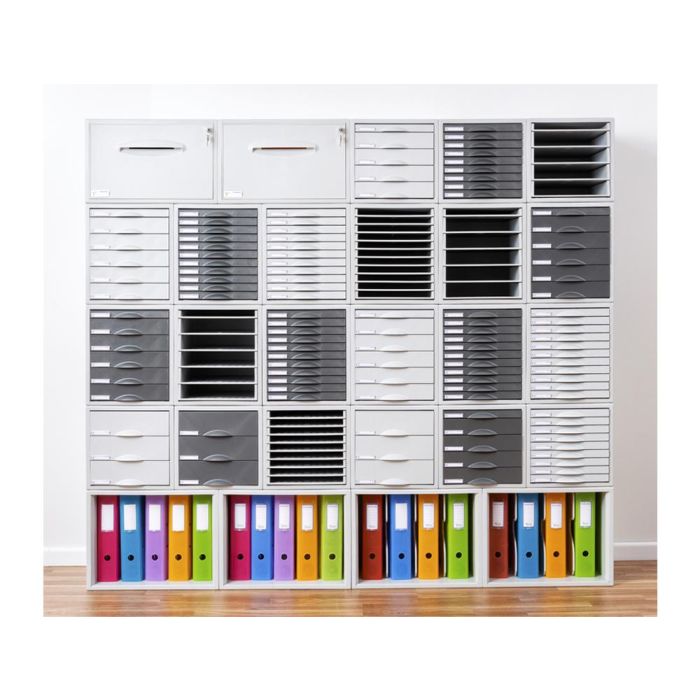 Archivador Modular Archivo 2000 ArchiSystem 3 cajones Gris 35,6 x 31,6 x 20,3 cm 2