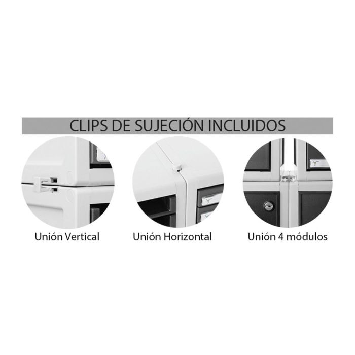 Archivador Modular Archivo 2000 ArchiSystem 3 cajones Gris 35,6 x 31,6 x 20,3 cm 3