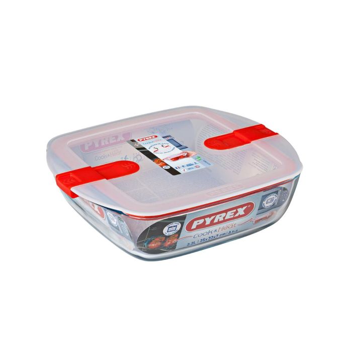 Hermetico Cuadrado Boro Cook&Heat Pyrex 27x23X7 cm-2,2 L 3