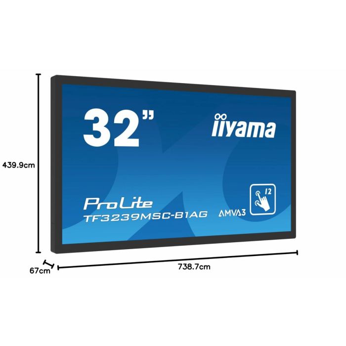 Pantalla Táctil Interactiva Iiyama ProLite TF3239MSC-B1AG 32" Full HD 60 Hz 3