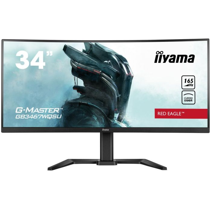 Pantalla de PC de juegos curvos - IIYAMA G -Master Red Eagle GB3467WQSU -B5 - 34 UWQHD - VA - 0.4 MS - 165Hz - 2 x HDMI / 2 X DP - AMD F