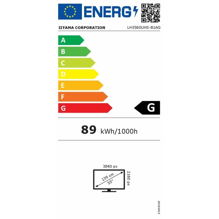 Monitor Videowall Iiyama LH5560UHS-B1AG 55" 4K Ultra HD 50 Hz 60 Hz 1