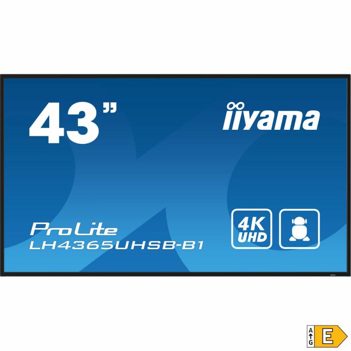 Monitor Videowall Iiyama Prolite LH4365UHSB-B1 4K Ultra HD 43" 50 - 60 Hz 60 Hz 6