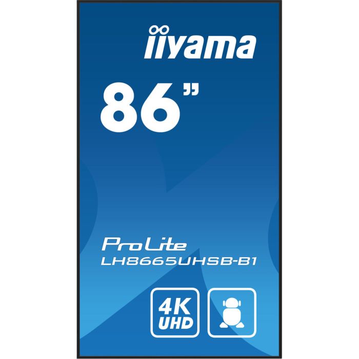 Monitor Videowall Iiyama ProLite LH8665UHSB-B1 86" 4K Ultra HD 50 - 60 Hz 60 Hz 6