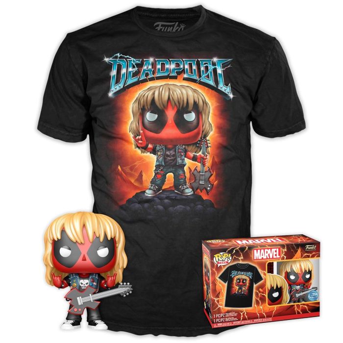 Funko Pop & Tee Deadpool - Heavy Metal- Talla M 75058