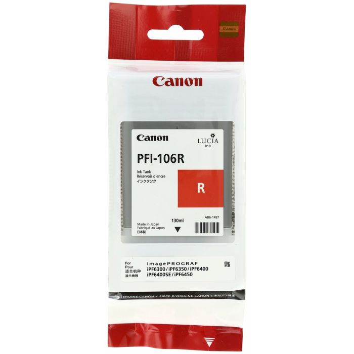 Canon ipf 6300 cartucho rojo pfi 106 r