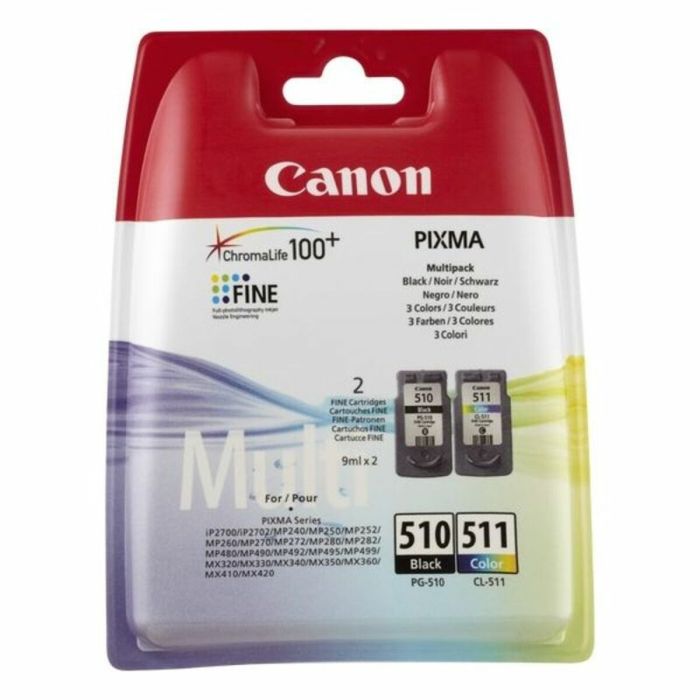 Cartucho de Tinta Compatible Canon PG-510/CL511 Negro Tricolor Amarillo Cian Magenta 2