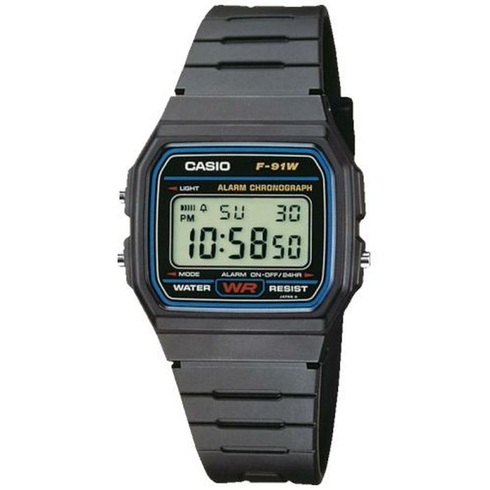 Reloj Unisex Casio F-91W-1YER Negro (Ø 35 mm)