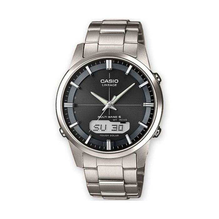 Reloj Hombre Casio LINEAGE Multiband 6 Tough Solar Negro Plateado (Ø 40 mm)