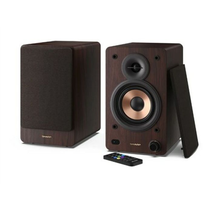 Altavoces Bluetooth - SHARP - CP-SS30(BR) - Librería marrón - 2x 30W - 2 vías - Inalámbrico - 60W RMS