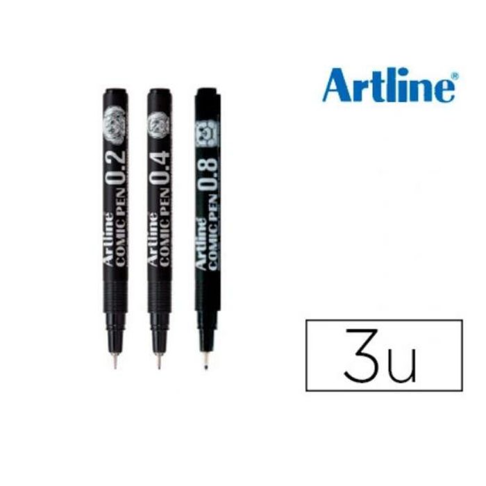 Rotulador permanente Artline EK-280/3W Negro 1 mm 2