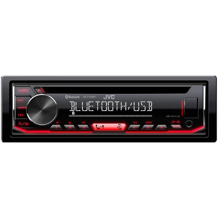 Radio CD para Coches Kenwood KD-T702BT Negro Rojo Radio CD para Coches Kenwood KD-T702BT Negro Rojo