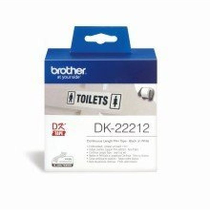 Cinta de Película Continua Brother DK22212 Blanco Negro/Blanco 1