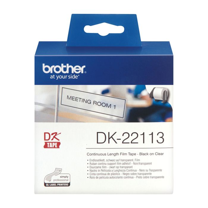 Cinta Continua de Papel Térmico Brother DK22113 Transparente 1