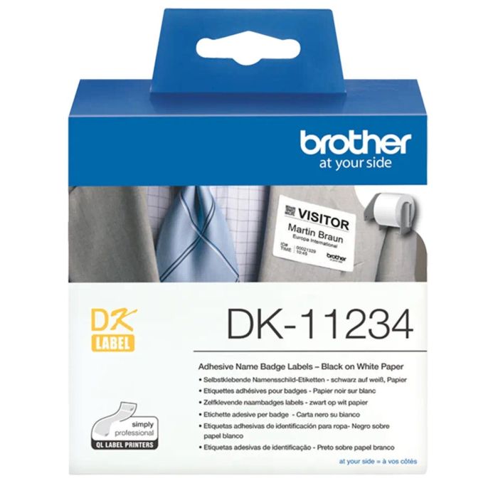 Etiquetas Brother DK11234 Blanco Negro