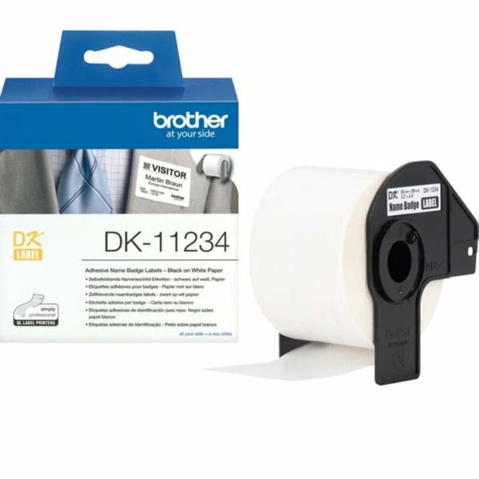 Etiquetas Brother DK11234 Blanco Negro 1