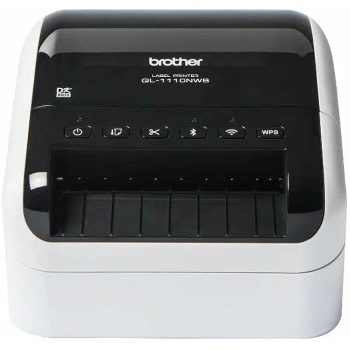 Impresora de Etiquetas Brother QL-1110NWBC/ Térmica/ Ancho etiqueta 103mm/ USB-WiFi-Bluetooth-Ethernet/ Blanca y Negra