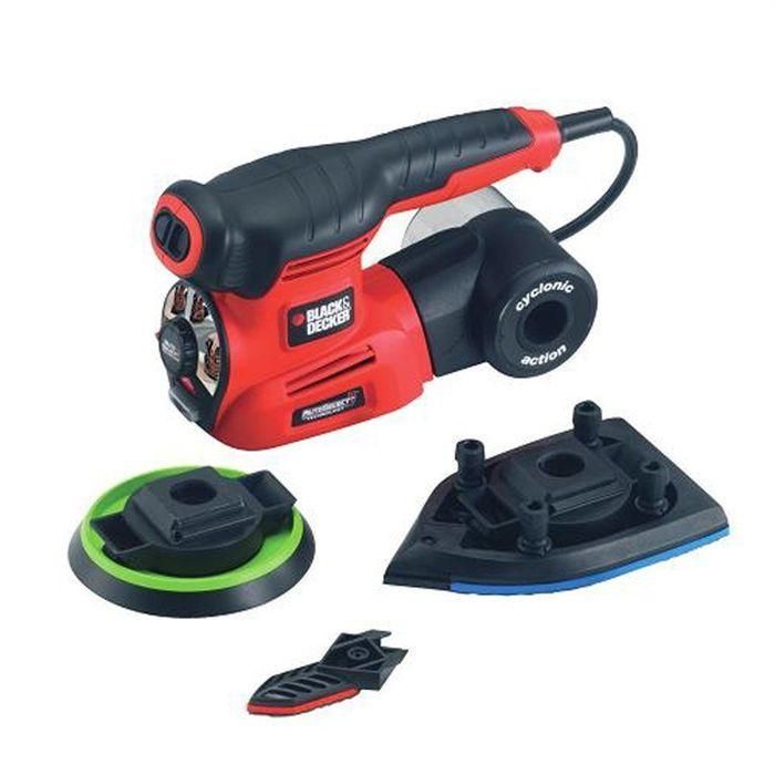 Black + Decker Multi-lijadora 4 en 1 AutoSelect 220W | Ajuste automático de velocidad | Cambio de base sin herramientas 2 Black + Decker Multi-lijadora 4 en 1 AutoSelect 220W | Ajuste automático de velocidad | Cambio de base sin herramientas 2