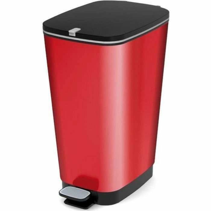 Papelera con pedal KIS Chic Bin Style - L - 50 l - Rojo