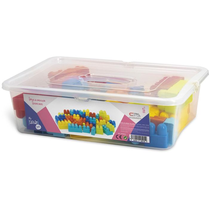 Tachan Maletín de Construcción con 48 Piezas de Plástico, Colores Vivos, Desarrolla Motricidad y Visión Espacial para Niños +2 años 2 Tachan Maletín de Construcción con 48 Piezas de Plástico, Colores Vivos, Desarrolla Motricidad y Visión Espacial para Niños +2 años 2