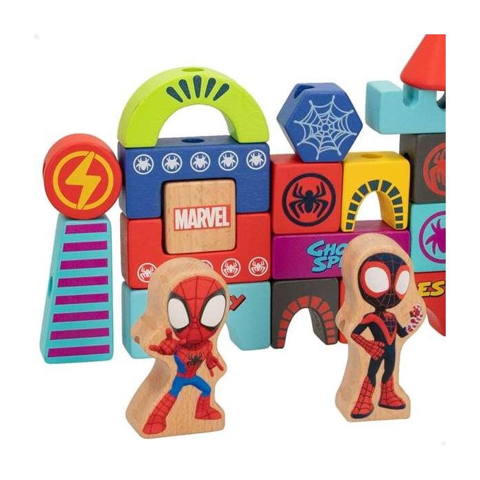 Juego de construccion de madera spidey amazing friends & friends con 50 piezas 8 Juego de construccion de madera spidey amazing friends & friends con 50 piezas 8
