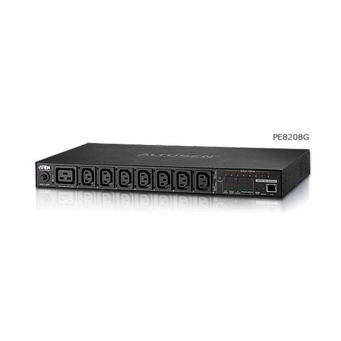 Aten PDU Inteligente 8 Puertos, Medido y Conmutado por Salida (7 x C13, 1 x C19) 16A 1U