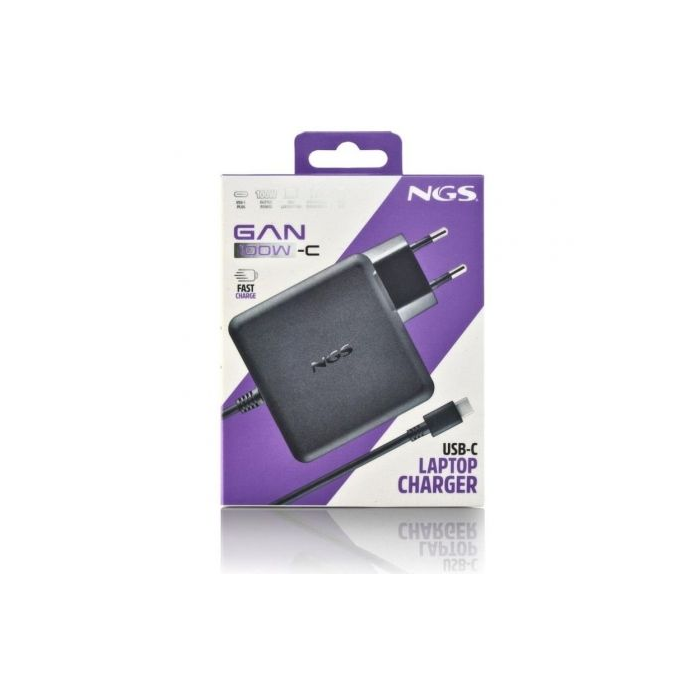 NGS GAN100W-C Cargador de Pared GaN USB-C 100W Automático para Portátil, Tablet y Smartphone, Voltaje 5-20V 4