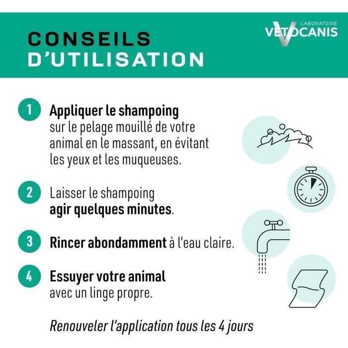 VETOCANIS Champú antipulgas y anti-garrapatas - para perros - 300 ml 3 VETOCANIS Champú antipulgas y anti-garrapatas - para perros - 300 ml 3