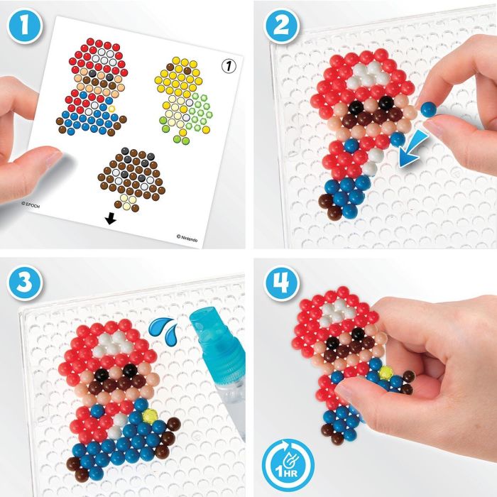 Aquabeads Super Mario Set Personajes 31946 - Figuras para Crear con Abalorios de Más de 690 Piezas 3