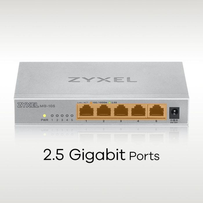 Zyxel MG-105 Switch No Administrado de 5 Puertos 2.5G Ethernet Montaje de Pared 7