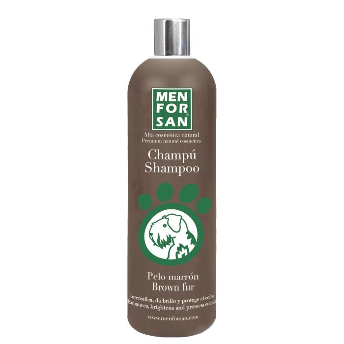 Men For San Champú Premium para Perros de Pelaje Marrón con Colágeno, Hidratante y Revitalizante, Uso Frecuente, 1 Litro