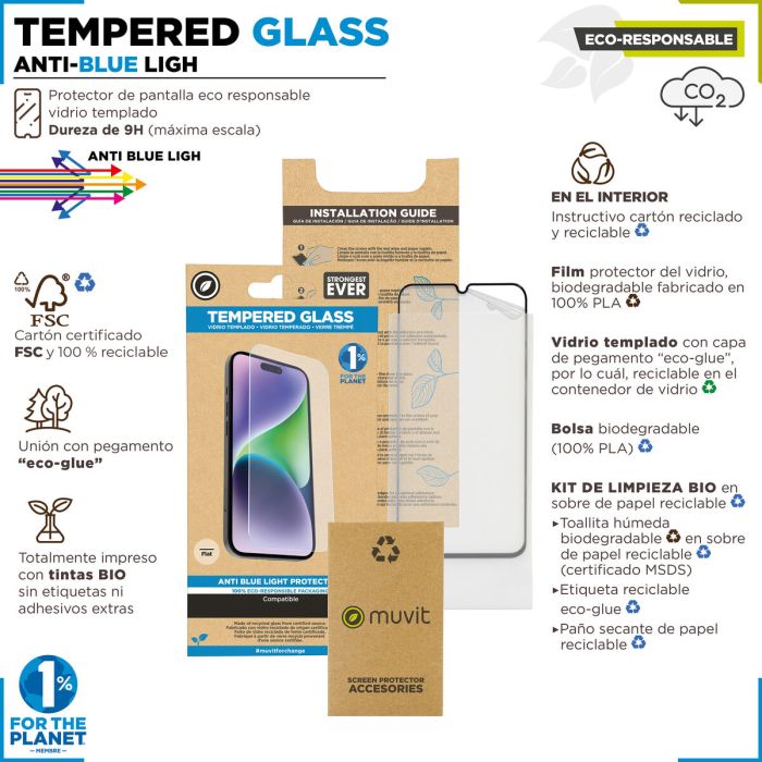 Protector de Pantalla para Móvil Muvit for Change 3