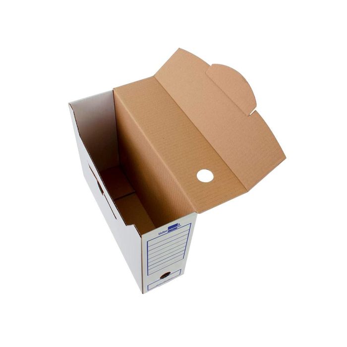 Caja Archivo Definitivo Liderpapel Folio Carton Reciclado 340 gr-M2 Lomo 100 mm Blanco 365x100x251 mm 10 unidades 9