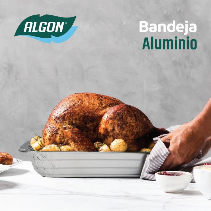 Inde Bandeja Aluminio Rectangular 40 cm x 33.5 cm x 5 cm 2