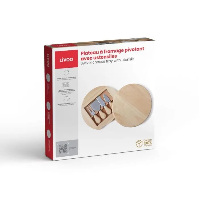 Livoo MEN28 Meseta para Queso con Cuchillos y Pala para Queso 3 Livoo MEN28 Meseta para Queso con Cuchillos y Pala para Queso 3