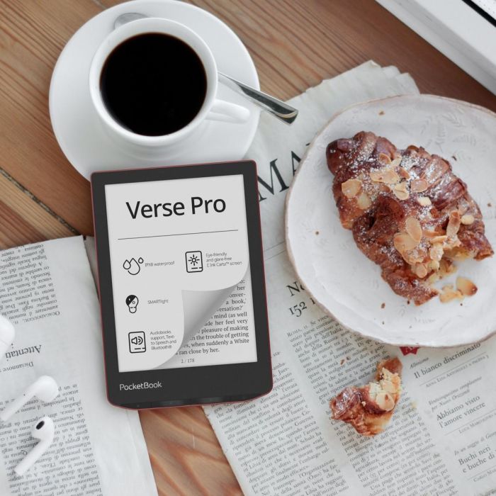 PocketBook Verse Pro - Ebook 6" SMARTlight, IPX8, Audiolibros, Bluetooth, 16GB - Azure/Passion Red 6