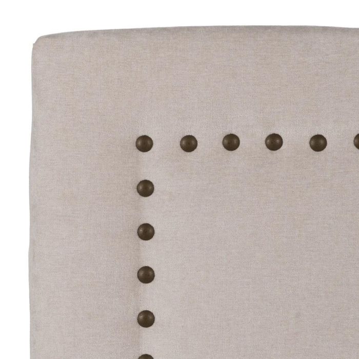 Cabecero Crema Tejido Dormitorio 165 X 7 X 125 cm