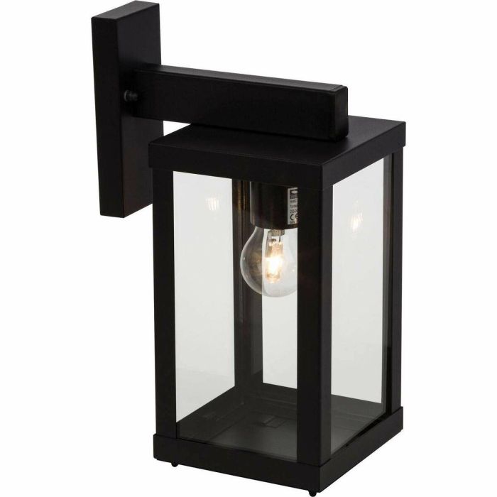 Brilliant Aplique de Exterior GAIA, Lámpara de Pared E27 para 1x60W, Metal y Cristal, Color Negro, Bombilla no Incluida. 3
