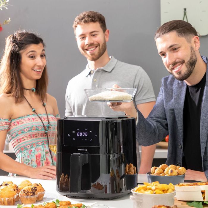 Freidora de Aire con Báscula InnovaGoods Fryinn Balance 5000 Negro 1500 W 5 L Acero Inoxidable 17 Freidora de Aire con Báscula InnovaGoods Fryinn Balance 5000 Negro 1500 W 5 L Acero Inoxidable 17