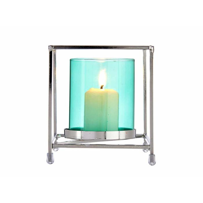 Base para Vela de Cristal Cuadrada Azul con Metal Plata - Giftdecor 11.5x12.6x11.5 cm (8 Unidades) 3 Base para Vela de Cristal Cuadrada Azul con Metal Plata - Giftdecor 11.5x12.6x11.5 cm (8 Unidades) 3