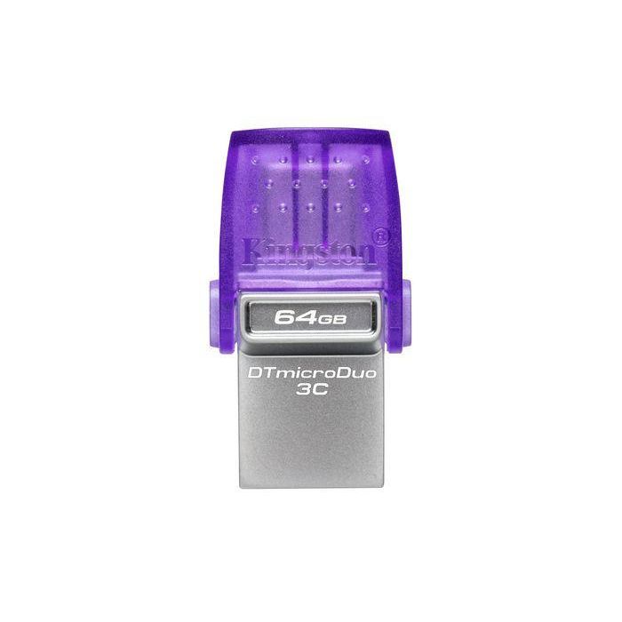 Kingston DataTraveler microDuo 3C 64GB USB 3.2 Gen 1 - Pendrive Doble USB-A y USB-C, 200MB/s Lectura, para Móviles/Tablets 2 Kingston DataTraveler microDuo 3C 64GB USB 3.2 Gen 1 - Pendrive Doble USB-A y USB-C, 200MB/s Lectura, para Móviles/Tablets 2