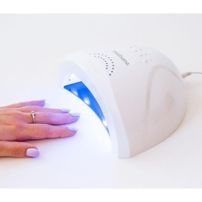 Secador de uñas UV LED - MEDISANA - ND A80 - 2 en 1 para todos los geles y barnices UV - Temporizadores - 2 intensidades - Apagado automático