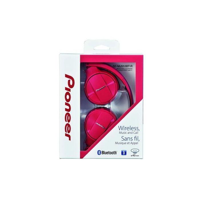 AURICULARES BLUETOOTH PIONEER SE-MJ553BT-R ROJOS - BT3.0 - DRIVERS 40MM - DISEÑO PLEGABLE - FUNCIÓN MANOS LIBRES 1 AURICULARES BLUETOOTH PIONEER SE-MJ553BT-R ROJOS - BT3.0 - DRIVERS 40MM - DISEÑO PLEGABLE - FUNCIÓN MANOS LIBRES 1