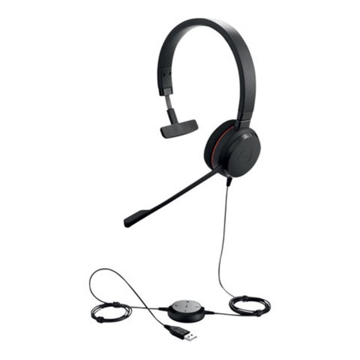 Jabra Evolve 20 Ms Auricular con Cable Negro para PC y Mac, Diadema Ajustable con Micrófono Boom y Control de Volumen 2 Jabra Evolve 20 Ms Auricular con Cable Negro para PC y Mac, Diadema Ajustable con Micrófono Boom y Control de Volumen 2