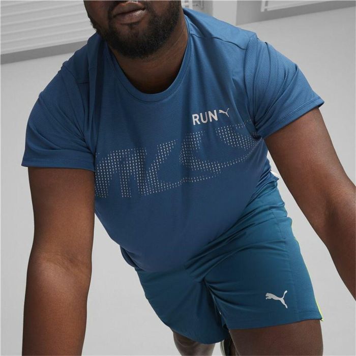 Camiseta de Manga Corta Hombre Puma Run Favourite Azul oscuro XL 2