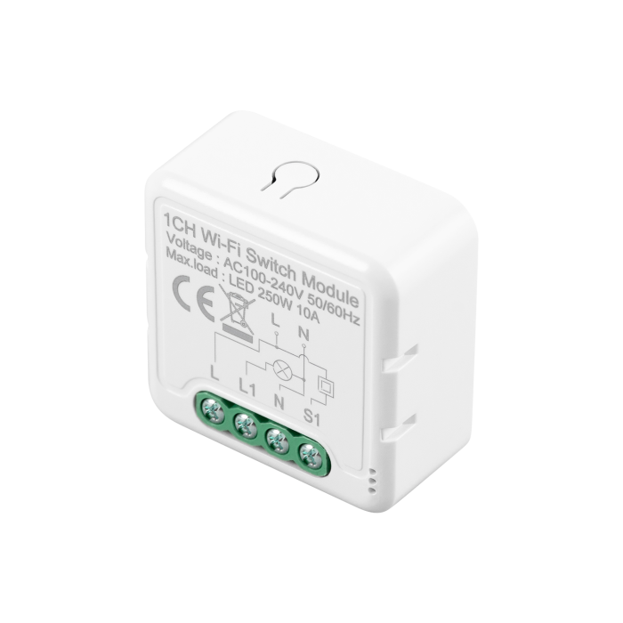 Interruptor WiFi Compatible con Interruptor y Pulsador Convencional 1