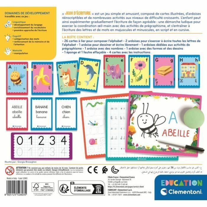 Clementoni - Caja de juegos de escritura - 23 actividades - A partir de 4 años 1