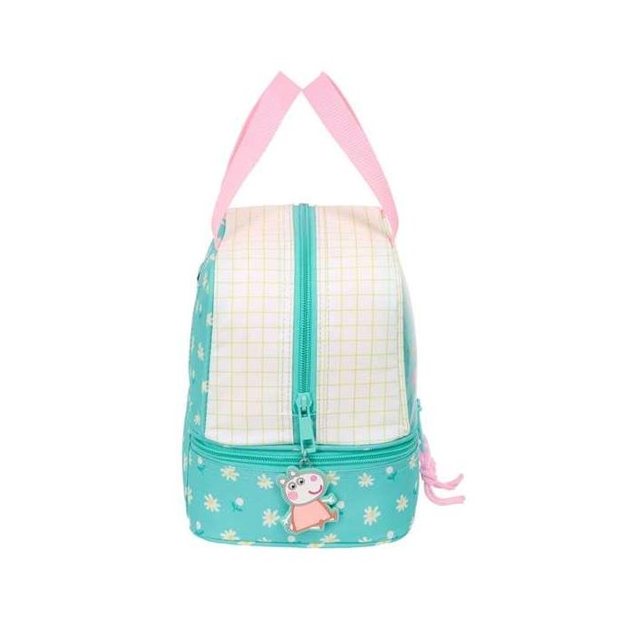 Portameriendas Peppa Pig Pretty flowers Amarillo Menta 20 x 20 x 15 cm 2