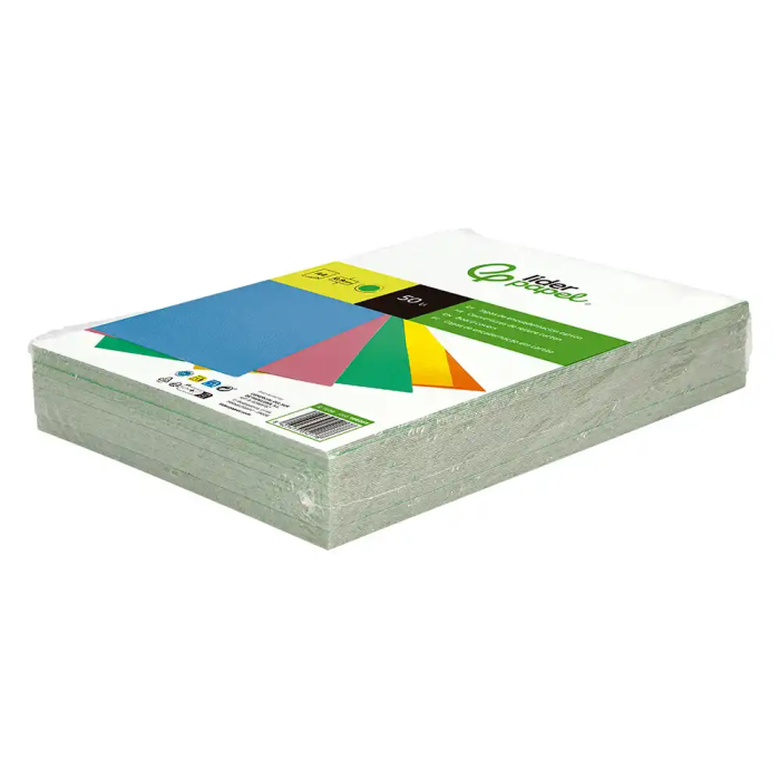 Liderpapel Tapa Encuadernacion Carton A4 0,9mm Verde Fluor Paquete 50 Unidades 5